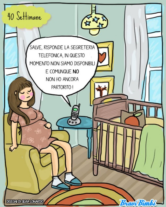 40 settimane di gravidanza, vignetta
